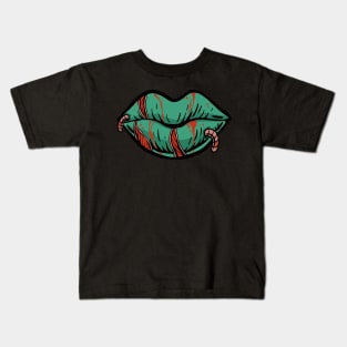 zombie lips Kids T-Shirt